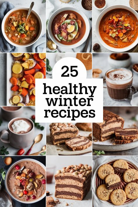 Healthy winter meal ideas made simple! These 25 recipes are easy to follow and delicious to eat. Enjoy nourishing meals without spending hours in the kitchen. These healthy winter dinner recipes are perfect for busy weeknights. Healthy Dinner Recipes For Winter, Healthy Winter Meal Prep, Winter Healthy Meals, Healthy Winter Dinners, Healthy Winter Dinner Recipes, Winter Meal Prep, Winter Meal Ideas, Healthy Winter Recipes, Roasted Vegetable Medley