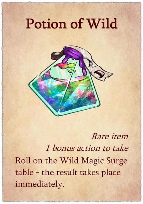 Funny Magic Items 5e, Dnd Potions Homebrew, 5e Potions, Dnd 5e Homebrew Items, Dnd Drinks, Dnd Shop, Dnd Potions, Potion Seller, Homebrew Items