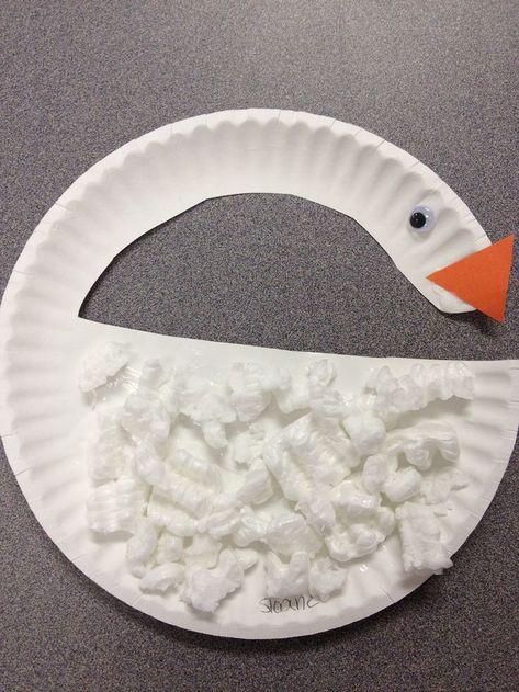 pond life crafts for toddlers | Swan craft with packing peanuts for pond unit. White Crafts Preschool, White Color Crafts Preschool, Pond Toddler Crafts, Color White Crafts For Toddlers, Swan Craft Preschool, Pond Life Preschool Activities Art Projects, Color White Crafts Preschool, Pond Life Art For Toddlers, Pond Crafts For Preschoolers