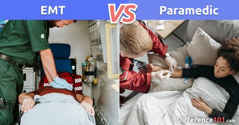 Emt vs. Paramedic: What is the difference between Emt and Paramedic? EMT vs. Paramedic: In This Article We Will Discover The Key Differences Between EMT and Paramedic, Their Similarities, Pros and Cons, And Answer Some Of The Frequently Asked Questions (FAQ) #emt #paramedic #faq #healthmedecine #difference101 #difference #comparison #top10 #topchart #versus #vs #differences #comparisons Female Emt, Paramedic Training, Female Paramedic, Emt Gear, Emt Basic, Emt Study, Paramedic School, Emt Paramedic, Emergency Medical Technician