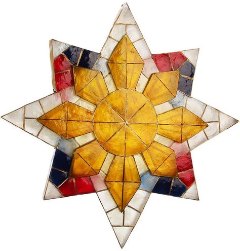 I like the Filipino sun in the center, and the simplicity of this Parol Filipino Star Christmas, Filipino Parol Diy, Parol Design Ideas, Parol Designs, Parol Designs Recycled, Parol Ideas, Parol Design, Recycled Parol, Parol Making