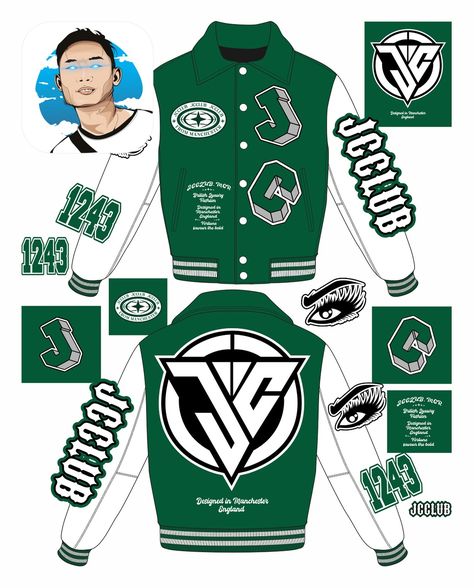 Varsity jacket collar design . Source files and separate files. Order design dm me now @ardimaspanji_ or visit my link bio Instagram Varsity Jacket Design, Varsity Design, Jacket Collar, Canvas Learning, Order Design, Graffiti Drawing, Instagram Bio, Collar Designs, Jacket Design