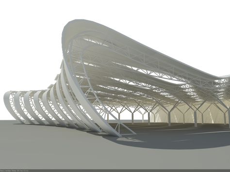 space frame Curved Building, Rolex Learning Center, Metal Shop Building, Architecture Cool, Desain Pantry, Airport Design, Parametric Architecture, Roof Architecture, Space Frame