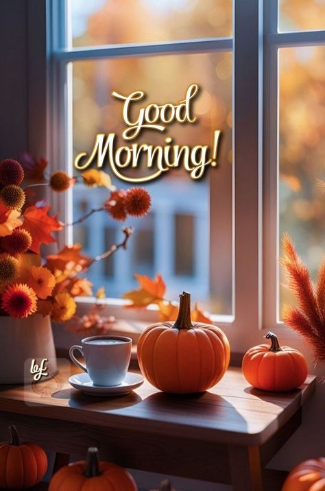 Good Morning Halloween Images, Good Morning Autumn Images, Good Morning Fall Coffee, Autumn Good Morning, Good Morning Fall Images, Good Morning Fall, Clear Autumn, October Morning, Happy Day Quotes