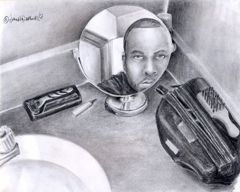 Mirror Portrait, Reflection Drawing, Composition Inspiration, Reflections Art, Mirror Drawings, High School Art Lessons, 8th Grade Art, Reflection Art, Ap Studio Art