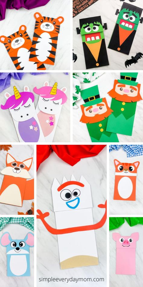 Paper Bag Crafts For Kids, Bag Crafts For Kids, Easy Paper Bag, Unique Paper Bag, Paper Animal Crafts, Scarecrow Crafts, Paper Bag Design, Paper Fox, Paper Bag Crafts