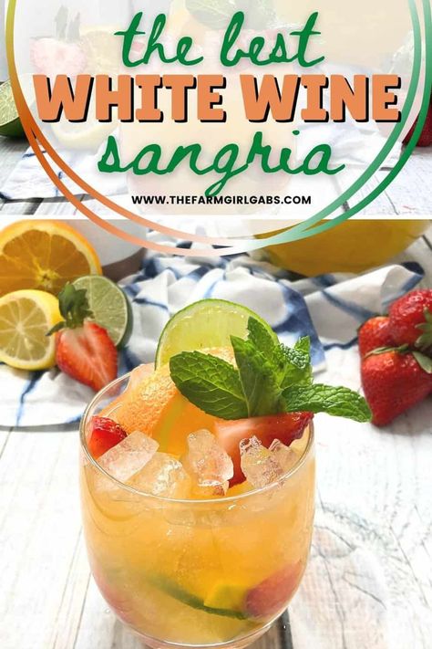 White Sangria Recipe Moscato, Homemade Sangria White Wine, Best White Wine Sangria Recipe, Best Sangria Recipe White, White Wine Sangria For A Crowd, White Summer Sangria, White Sangria Recipe Easy Summer, White Wine Sangria Recipe Summer, Easy White Sangria Recipes