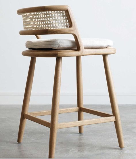 Mcm Design Interiors, Japandi Bar Stool, Barstool Inspiration, Bar Stool Ideas, Bar Deco, Rattan Bar, Rattan Bar Stools, Kursi Bar, Counter Seating