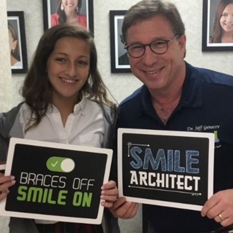 Braces Off Day for Brooke - Congratulations Brooke on getting your braces off!  Loving that Genecov grin on you! Braces Off Party Ideas, Braces Off Gift Ideas, Braces Off Party, Orthodontic Office Contest, Getting Your Braces Off, Orthodontic Marketing, Orthodontic Contests, Dental Post, Braces Meme