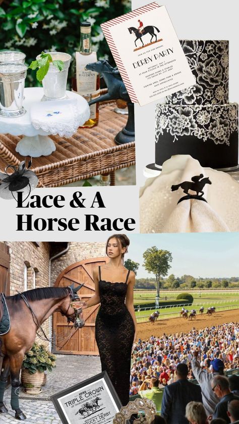 Bridal Shower Theme. Lace & A Horse Race🐎🖤🏆 Bachelorette Party Planning, Bachelorette Themes, Horse Race, Bridal Event, Themed Outfits, Bridal Shower Theme, A Horse, Party Planning, Bachelorette Party