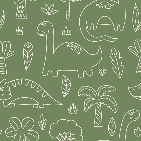 Funny Dinosaurs, Construction Birthday Shirt, Doodle Girl, Dinosaur Silhouette, Dinosaur Fabric, Kids Graphics, Dinosaur Illustration, Clothes Shirt, Boys Pattern