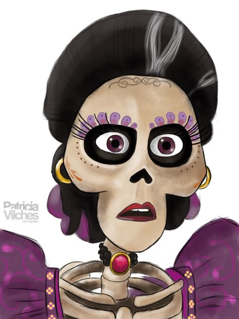 Mamá Imelda - C O C O #cocodisney #coco #mamaimelda #SketchBook #ipadmini2 #dibujoconeldedo #ilustration #ilustracion #drawingfinger #draw Mama Imelda Makeup, Mama Imelda Costume, Mama Imelda Coco, Coco Mama Imelda, Coco Makeup, Coco Costume, Catrina Costume, Images Disney, Diy Halloween Costume