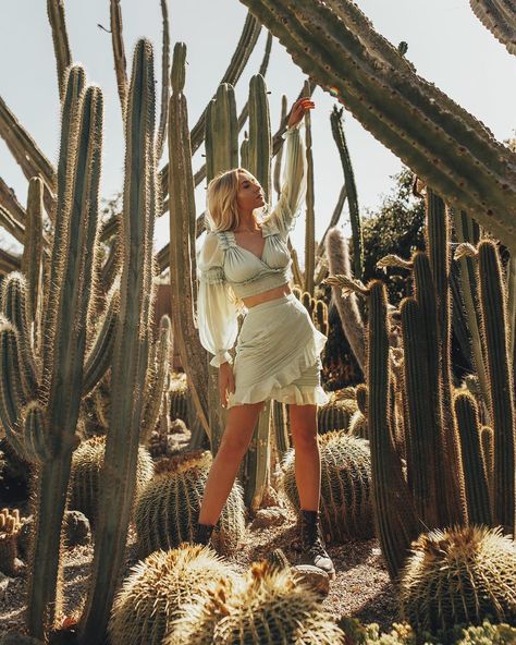 Desert Boho Dress, Cactus Photoshoot, Desert Fashion Editorial, Arizona Photoshoot, Kylie Katich, Desert Shoot, Vasquez Rocks, Utah Trip, Blogger Poses