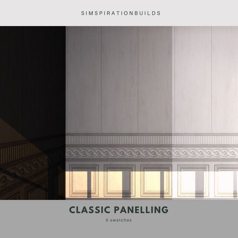 Classic Panelling, Cc Patreon, 3d Modeling Software, 4 Wallpaper, The Sims 4 Download, Flooring Projects, Sims 4 Cc Furniture, Marvelous Designer, Sims 4 Build