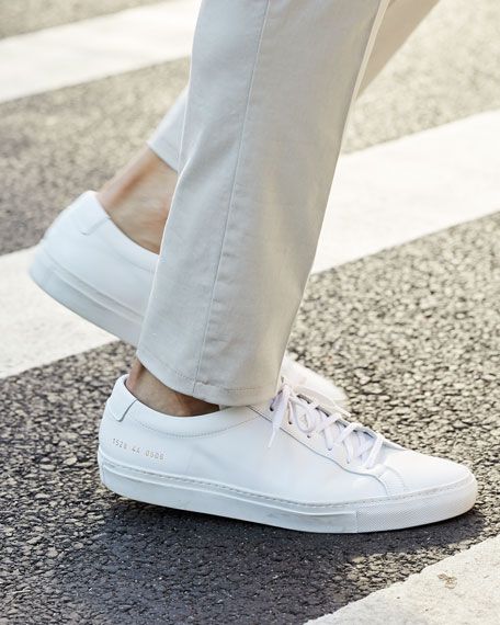 Mens White Casual Shoes, Common Projects Men, Common Projects Shoes, Casual White Sneakers, Common Projects Achilles, Best White Sneakers, Adidas White Sneakers, White Shoes Men, White Sneakers Men