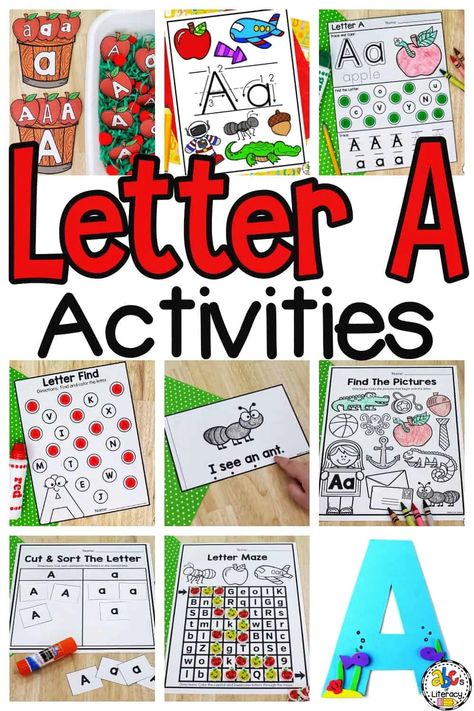 Letter A Bible Lesson, Letter A Centers For Preschool, Letter Of Week Activities, A Preschool Activities Letter, Letter A Games, A Alligator Craft, Letter A Activity, Letter A Activities For Preschool, Alligator Craft