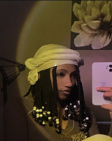 Turban On Black Women, Durag Outfit Women, Turban With Braids, Y2k Braids With Beads, Scarf Hairstyles Braids, How To Tie A Scarf On Your Head, Headscarf Styles, Braided Headwrap, Headwrap Hairstyles