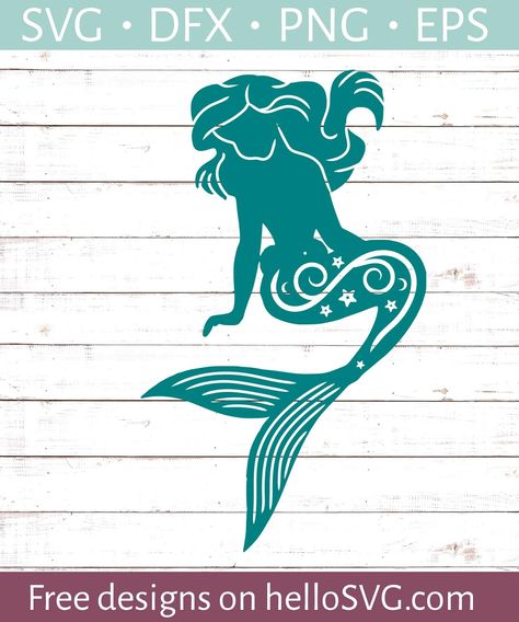 Fields Of Heather: Mermaid & Sea Themed FREE svgs Mermaid Silhouette Printable, Mermaid Svg Free, Easy Mermaid Drawing, Svgs Free, Mesh Tool, Mermaid Crafts, Fantasy Mermaids, Heart Font, Free Svgs