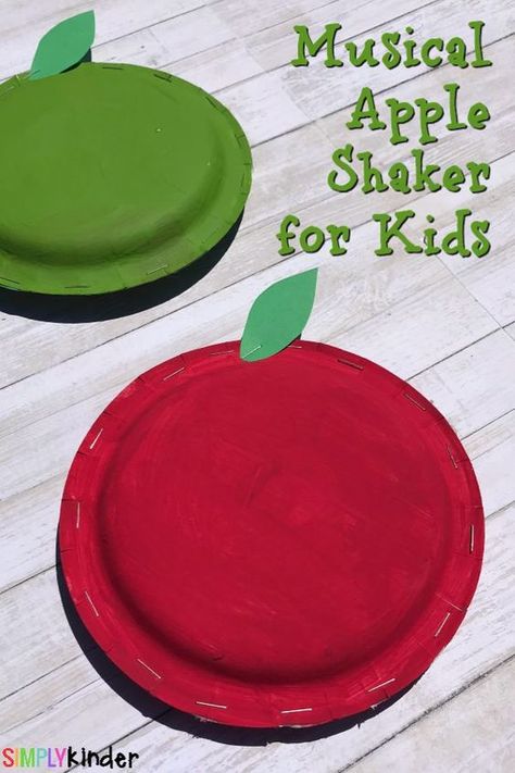 These musical shakers are so easy to make and too adorable to pass up. Here you will find cute and simple apple crafts for kids, toddlers and preschoolers. #applecraft #fallcrafts #fallcraftsforkids #autumncrafts #preschoolcrafts #howweelearn Apple Themed Crafts, Shakers For Kids, Crafts For The Classroom, Apple Craft For Kids, Apple Crafts Preschool, Musical Shakers, Preschool Apple Theme, Apple Lessons, September Crafts