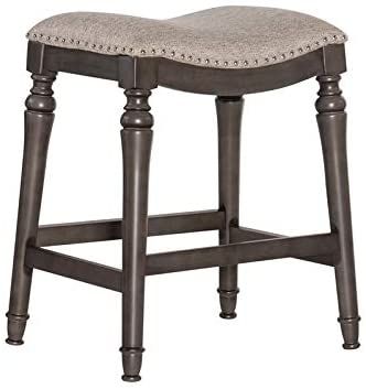 Powell Hayes Big and Tall 27" Wood Counter Stool in Blue Traditional Bar Stool, Gray Counter, Powell Furniture, Counter Stools Backless, Wood Counter Stools, Counter Height Stool, Saddle Seat, Counter Chairs, Wood Counter