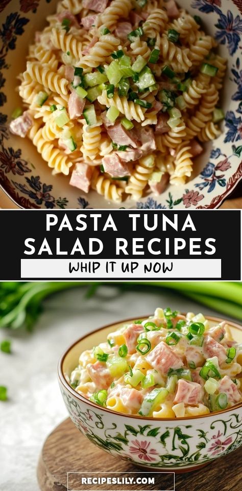 I absolutely love making these Pasta Tuna Salad recipes! They're quick, easy, and perfect for a light meal or a picnic. The combination of tender pasta, fresh veggies, and creamy dressing makes this dish irresistible. Trust me, you'll want to whip it up now and enjoy every bite! Tuna And Pasta Recipes, Pasta Tuna Salad, Tuna Salad Recipes, Pasta Tuna, Tuna Pasta Salad, Pasta Fresh, Pasta Salad Ingredients, Tuna Salad Pasta, Tuna Noodle