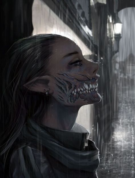 Monster Human Art, Half Human Half Monster, Undead Character Design, Vampire Concept Art, Vampire Character Art, Fantasy Villain, Elves Fantasy, Heroic Fantasy, Vampire Art