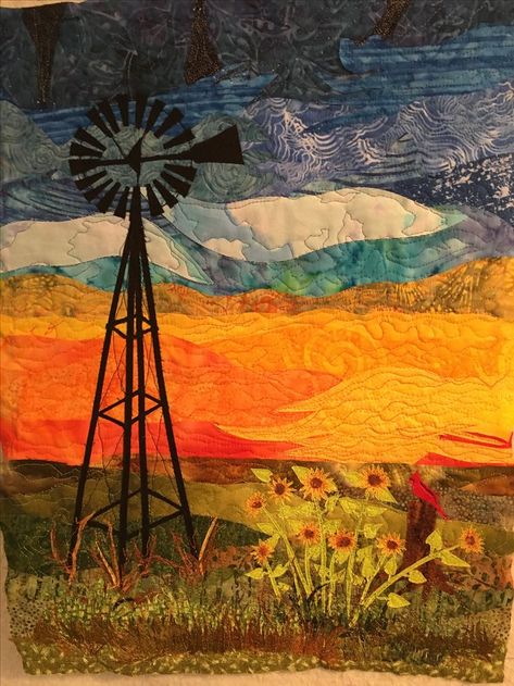 Pin by Lynne Fortner on Quilting and Textiles | Landscape art quilts, Landscape quilts, Picture quilts Fabric Landscape, Pictorial Quilts, History Of Quilting, Landscape Art Quilts, Farm Quilt, Landscape Quilt, Quilt Art, Landscape Quilts, Picture Quilts