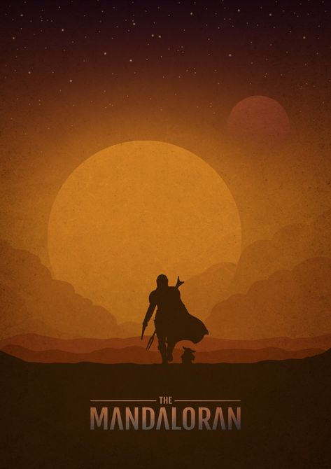 Mandalorian Graphic Design, The Mandalorian Poster Art, Grogu Poster, Mandalorian Illustration, Mandalorian Painting, The Mandalorian Poster, Dune Poster, Star Wars Art Drawings, Mandalorian Poster