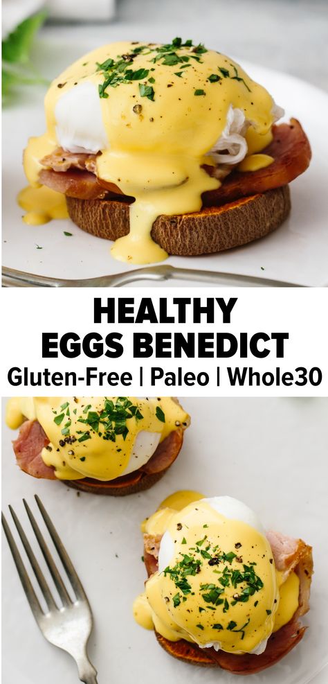 Healthy Eggs Benedict, Benedict Recipe, Potato Toast, Eggs Benedict Recipe, Healthy Egg Recipes, Healthy Gluten Free Breakfast, Healthy Sweet Potato, Egg Benedict, Fruit Cereal