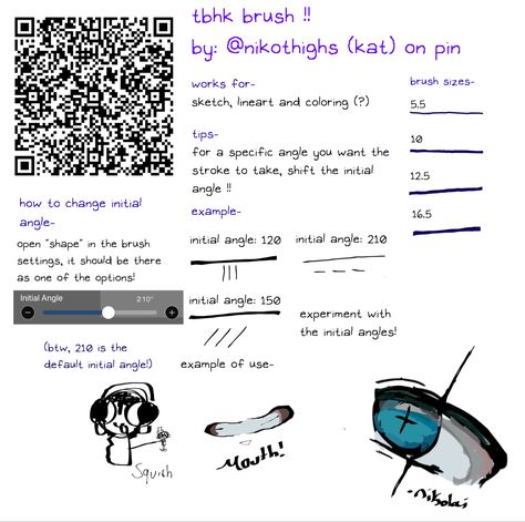 Tbhk Brush Code, Tbhk Ibis Paint Brush, Tbhk Brush Ibispaint, Tbhk Eyes, Ibispaint Brushes, Brush Codes, Ibis Brushes, Tutorials Drawing, Toilet Bound