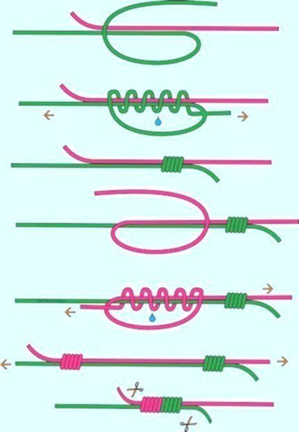 Fishing Knots Tutorials, Simpul Dasi, Sliding Knot Bracelet, Simpul Makrame, Pola Macrame, Knots Diy, Bracelets Handmade Diy, Bracelet Craft Diy, Diy Friendship Bracelets Patterns