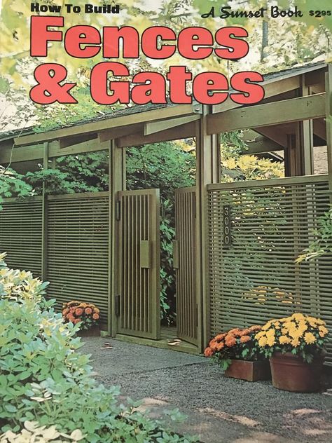 Mid Century Fence, Mid Century Modern Fence, Building A Fence, Modern Landscape Design, Golden Gate Park, Modern Fence, Backyard Fences, Fence Gate, Modern Landscaping