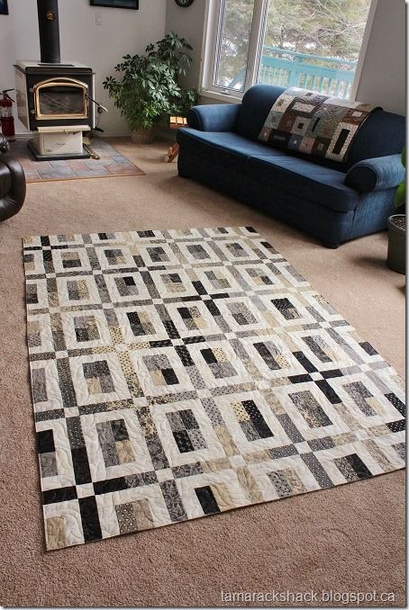 Quilt Ideas For Men, Gray Quilts Ideas, Neutral Quilt Patterns, Quilts For Men, Gray Quilts, Neutral Quilts, Friendship Quilt, Quilt Easy, Neutral Quilt