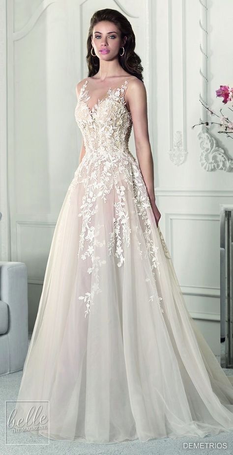 Demetrios Wedding Dress, Wedding Dress Gallery, Disney Wedding Dresses, A Line Bridal Gowns, Amazing Wedding Dress, Wedding Dress Collection, Cute Wedding Dress, Pretty Wedding Dresses, Meghan Trainor