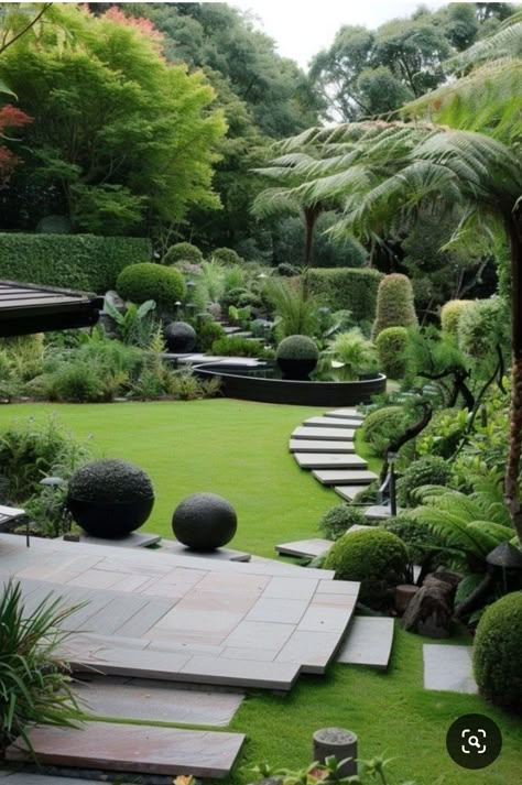 Unique Backyard, Garden Layouts, Contemporary Garden Design, Luxury Garden, Home Garden Design, Patio Interior, Garden Oasis, Backyard Garden Design, Interior Garden