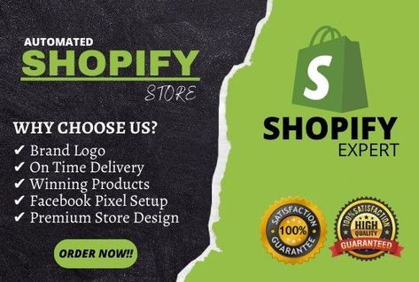 I'm an experienced #Shopify developer having complete knowledge about Shopify #eCommerce #DropShipping #Business Solution Development and ready to provide services related to Shopify #Store Development, #Marketing, #Advertising, #Theme #Customization, #Products Research & import from #Aliexpress, #eBay, #Amazon and more. Html Email Signature, Membership Website, Etsy Logo, Shopify Business, Shopify Templates, Dropshipping Business, Real Estate Logo Design, Facebook Pixel, Shopify Dropshipping