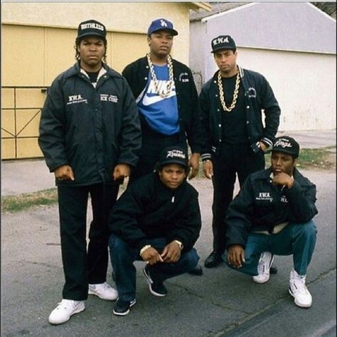 CLASSIC NWA Nwa 90s, N.w.a Straight Outta Compton, 90s Rappers, Hip Hop Classics, Straight Outta Compton, 90s Rap, Rapper Outfits, Hip Hop Songs, 90s Hip Hop Fashion