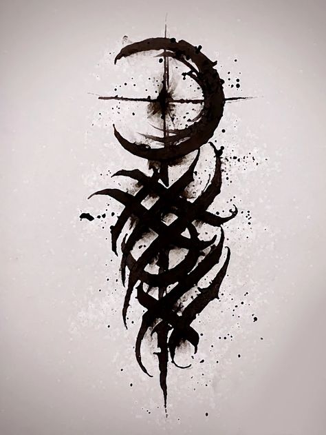 I will draw your tattoo with linework art Dark Celtic Tattoo, Dark Spiritual Tattoos, Necromancer Tattoo Design, Moon Symbols Design, Dark Tree Tattoo, Dark Ornamental Tattoo Design, Dark Abstract Tattoo, Dark Work Tattoo, Black Work Tattoo Design