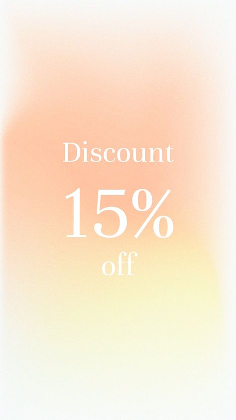 15% Discount Poster, Discount Banner Design, Sale Instagram Story, Vector Wallpaper, Small Business Quotes, Abstract Gradient, Discount Poster, Discount Banner, Vector Banner