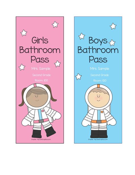 Toilet Pass Classroom, Restroom Passes For Classroom, Bathroom Passes For Classroom Printable, Bathroom Pass Ideas, Bathroom Passes For Classroom, Boy And Girl Bathroom, Restroom Pass, Personal Hygiene Worksheets, Classroom Passes