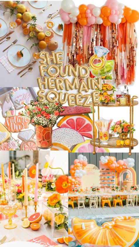 Party inspo for the a main squeeze event. Perfect for any bridal event! Shop our invitation templates on Etsy (🔗 in profile) and our party supplies recommendations on Amazon! Follow @thatsmyvibedesigns for more party inspo! Summer Bachelorette Party Themes, Summer Bachelorette Party, Found Her Main Squeeze, Hens Party Themes, Pink Green Wedding, Bachelorette Planning, Bridal Shower Inspo, Wedding Lounge, Bridal Shower Inspiration