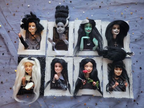 Made from doll parts  5x3.3 inches Each is uniquely handmade so items may look different from the pictures. Diy Scary Dolls, Diy Halloween Doll, Bookshelf Art, Wood Doll, Scary Dolls, Scary Faces, Doll Display, Halloween Doll, Chibi Characters