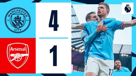 Watch brief highlights from our terrific 4-1 win over Arsenal. Man City Vs Arsenal, John Stones, City Sign, Etihad Stadium, Man Of The Match, Full Match, Pep Guardiola, Man City, Studio City