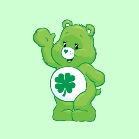 Rugrats Cartoon, Good Luck Bear, Care Bear Tattoos, Care Bears Vintage, Iphone Wallpaper Cat, Green Bear, Kids Background, Bear Tattoo, Wall Drawing