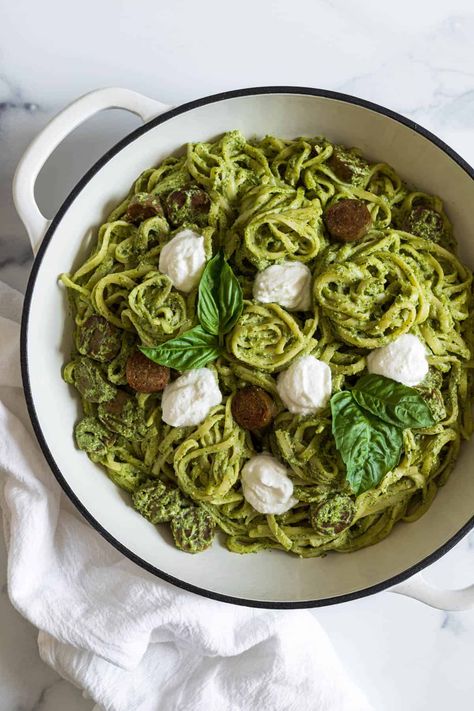 Pesto Ricotta Pasta, Ricotta Pesto Pasta, Riccota Cheese Recipes, Penne Pesto, Ricotta Pasta Recipes, Pesto Ricotta, Ricotta Cheese Recipes, Pesto Spinach, Sauce Pesto