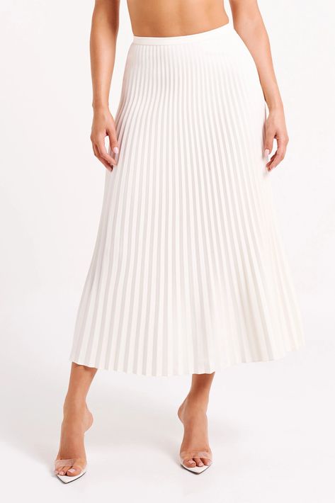 Mura Suiting Vest - Ivory curated on LTK White Pleated Midi Skirt Outfit, Maxi Skirt Pleated, White Pleated Skirt Outfit, Baroque Wedding, Bridal Wardrobe, Button Maxi Dress, 2024 Inspiration, White Pleated Skirt, Office Wardrobe