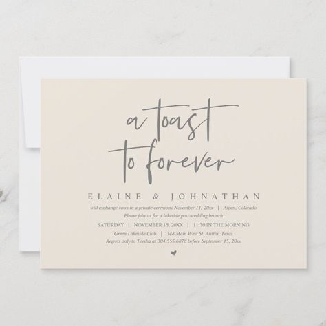 wedding invitation template Post Wedding Party Invitations, Post Wedding Party, Elopement Celebration, Wedding Party Invitations, Elopement Party, Forever Wedding, Bridesmaid Boxes, Engagement Pictures Poses, Wedding Party Invites