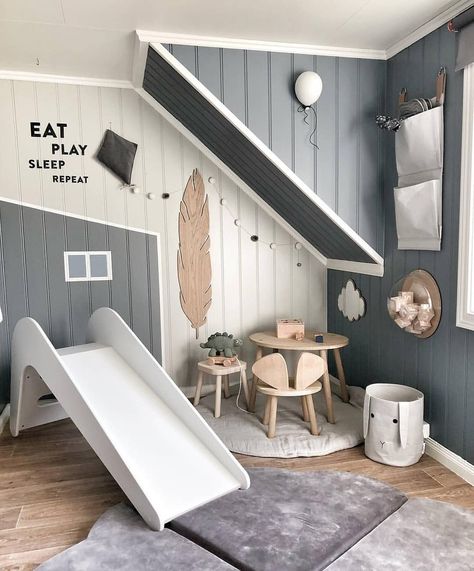 Not sure what to do with a spare room in your home? Transform the space into the ultimate kids playroom! From indoor swings and cool forts to ball pits and reading nooks, check out these 21 kids playroom ideas! Playroom Cabinet, Kids Playroom Ideas, Playroom Table, Small Playroom, Playroom Flooring, Extra Space Storage, Diy Playroom, Indoor Swing, Playroom Storage