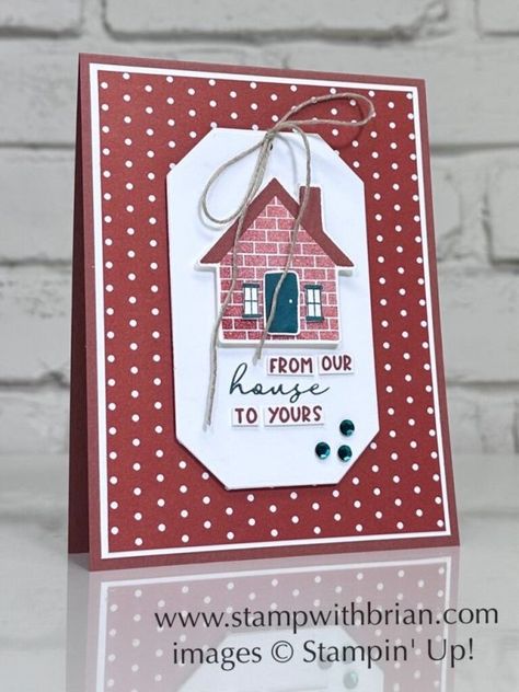 Stampin Up Humble Home, Humble Home Stampin Up Cards, House Cards, Humble Home, Halloween Spells, Housewarming Card, Create Christmas Cards, Guy Cards, Mini Cat