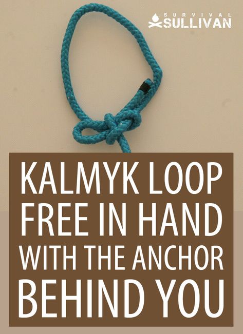 Step by step how to tie a variation of the all-purpose Kalmyk knot that is free in hand and with the anchor behind you. #survival #knots #kalmyk Loop Knot, Survival Knots, The Anchor, Host A Party, Survival Skills, Crochet Necklace, Knot, Step By Step